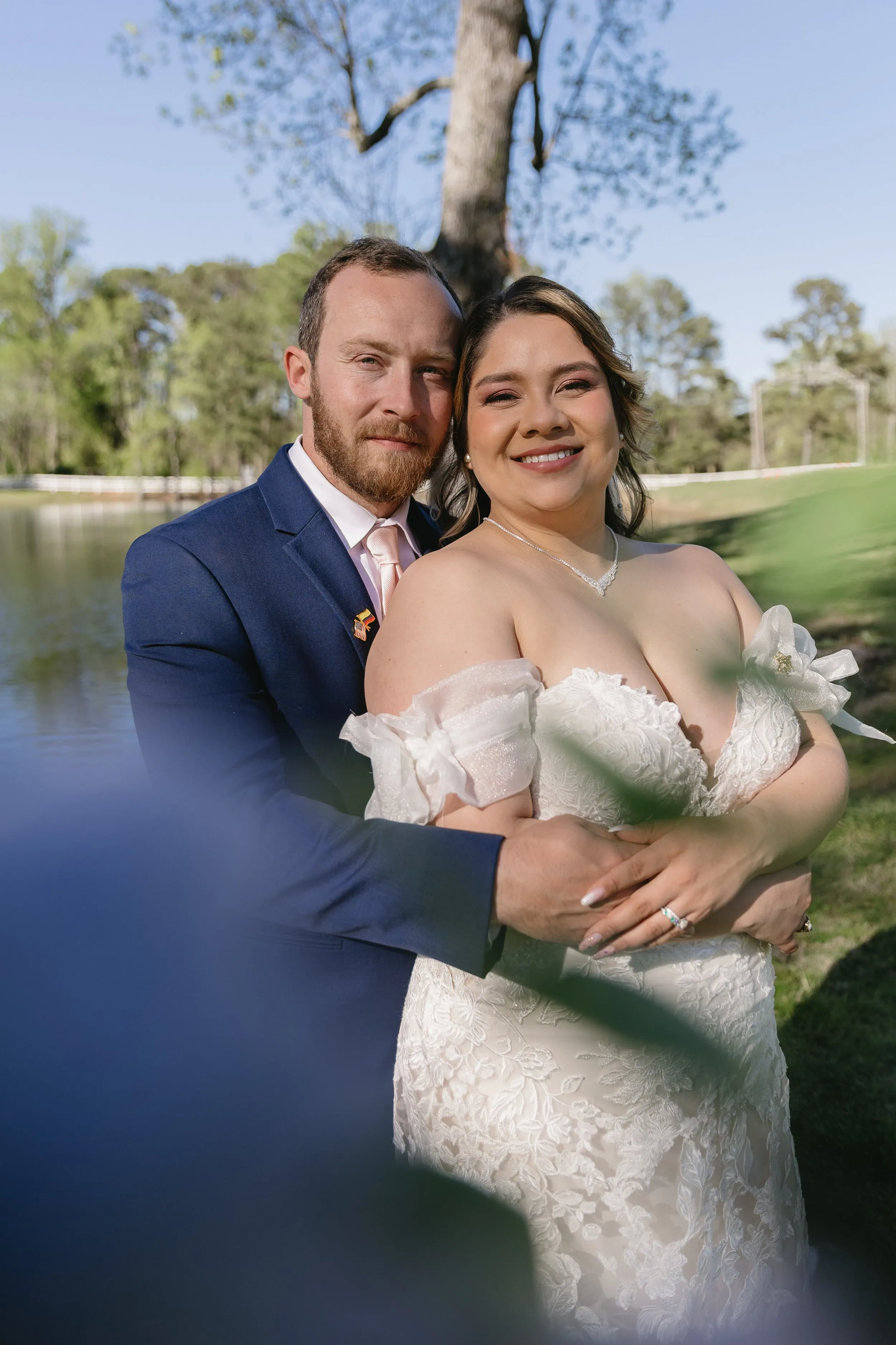 Wedding portrait — bride and groom in Raleigh, NC